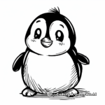Simple Penguin Coloring Pages for Kids 1