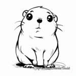 Simple Phil the Groundhog Coloring Pages for Children 2