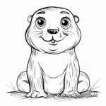 Simple Phil the Groundhog Coloring Pages for Children 3