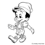 Simple Pinocchio Coloring Pages for Young Children 2