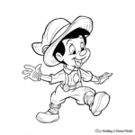 Simple Pinocchio Coloring Pages for Young Children 4