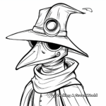 Simple Plague Doctor Coloring Pages for Children 2