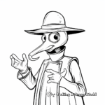 Simple Plague Doctor Coloring Pages for Children 3