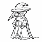 Simple Plague Doctor Coloring Pages for Children 4