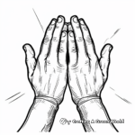 Simple Praying Hands Coloring Pages for Children 3