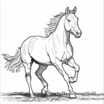 Simple Quarter Horse Coloring Pages for Children 4