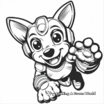 Simple Rush the Dog from Mega Man Coloring Pages for Children 1
