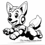 Simple Rush the Dog from Mega Man Coloring Pages for Children 2