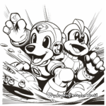 Simple Rush the Dog from Mega Man Coloring Pages for Children 3