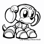 Simple Rush the Dog from Mega Man Coloring Pages for Children 4