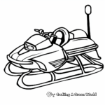 Simple Snowmobile Coloring Pages for Children 4