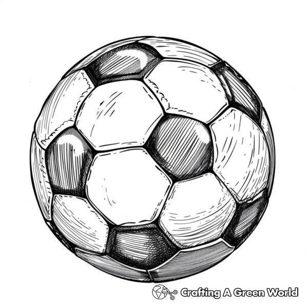 Simple Soccer Ball Coloring Pages 1