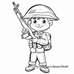 Simple Soldier on D-Day Coloring Pages for Children 2