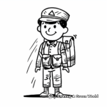 Simple Soldier on D-Day Coloring Pages for Children 3