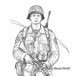 Simple Soldier on D-Day Coloring Pages for Children 4