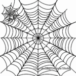 Simple Spider Web Coloring Pages for Children 1