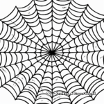 Simple Spider Web Coloring Pages for Children 3