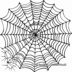 Simple Spider Web Coloring Pages for Children 4