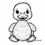 Simple Stuffed Duck Coloring Pages for Kids 3