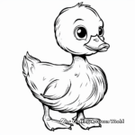 Simple Stuffed Duck Coloring Pages for Kids 4