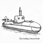Simple Submarine Coloring Pages for Children 1