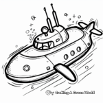 Simple Submarine Coloring Pages for Children 2