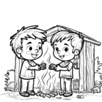 Simple Sukkot Coloring Pages for Beginners 3