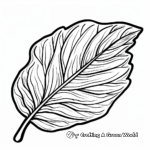 Simple Sweet Gum Leaf Coloring Pages for Children 4