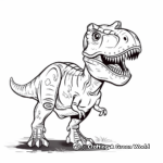 Simple T-Rex Coloring Pages for Kids 2