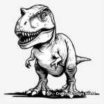 Simple T-Rex Coloring Pages for Kids 3
