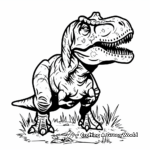 Simple T-Rex Coloring Pages for Kids 4