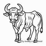 Simple Taurus Coloring Pages for Beginners 2