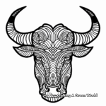 Simple Taurus Coloring Pages for Beginners 4