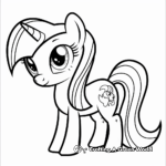 Simple Twilight Sparkle Coloring Pages for Children 1