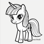 Simple Twilight Sparkle Coloring Pages for Children 2