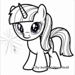 Simple Twilight Sparkle Coloring Pages for Children 3