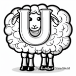 Simple U for Urial (Wild Sheep) Coloring Pages 4