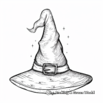 Simple Witch Hat Coloring Pages for Children 3