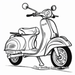 Simplified Scooter Coloring Pages for Toddlers 1