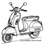 Simplified Scooter Coloring Pages for Toddlers 2