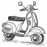 Simplified Scooter Coloring Pages for Toddlers 3