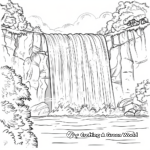 Simplified Waterfall Coloring Sheets for Kids 2