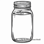 Simplistic Beginner Mason Jar Coloring Pages 1
