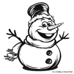 Simplistic Frosty Coloring Pages for Young Children 1