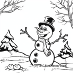 Simplistic Frosty Coloring Pages for Young Children 2