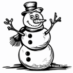 Simplistic Frosty Coloring Pages for Young Children 4