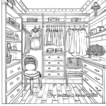 Simply Elegant Dressing Room Coloring Pages 1