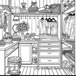 Simply Elegant Dressing Room Coloring Pages 4