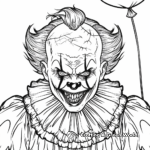 Sinister Balloon Clown Coloring Pages 3