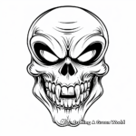 Sinister Vampire Skull Coloring Pages 1